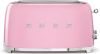 Smeg 50's Style broodrooster 2-slots extra lang TSF02PKEU roze online kopen