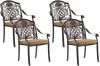 Beliani Salento Tuinstoel Set Van 4 bruin aluminium online kopen