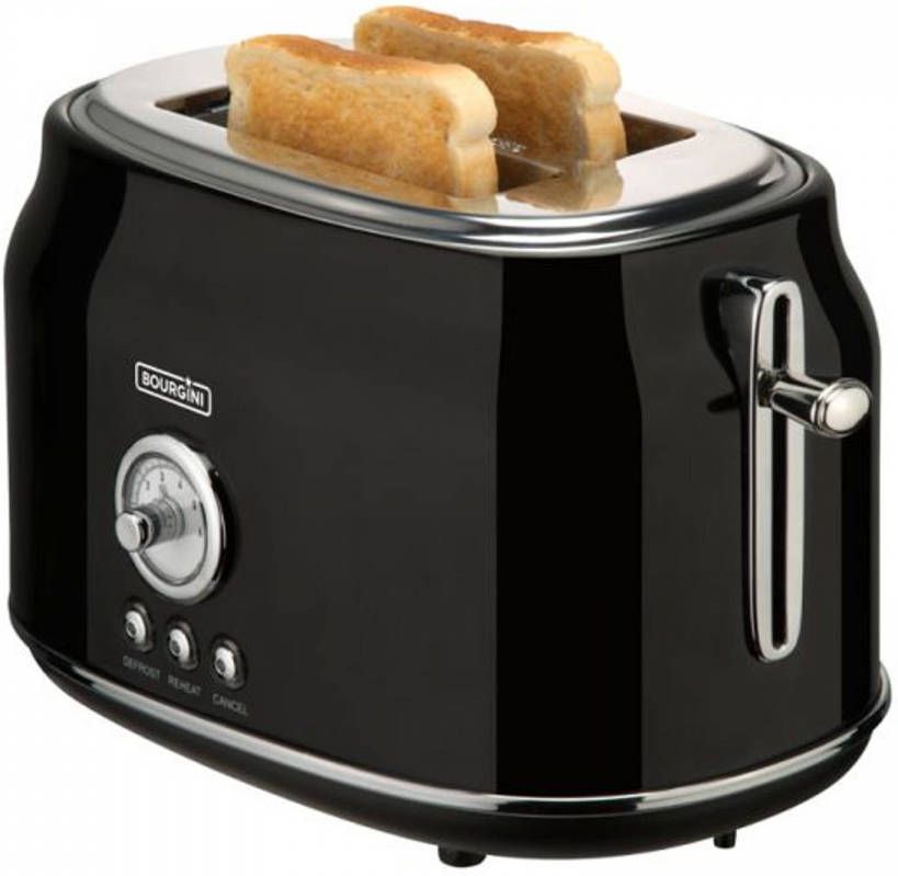 BOURGINI Retro Toaster Zwart online kopen