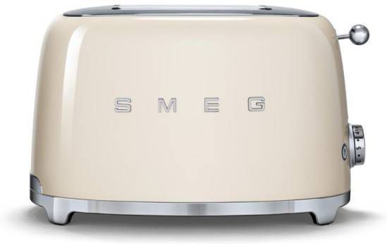 SMEG TSF01CREU 50&apos, s style broodrooster 2X2 geschikt voor twee sneetjes brood, Creme online kopen