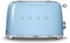SMEG TSF01PBEU 50&apos, s style broodrooster 2X2 geschikt voor twee sneetjes brood, Pastelblauw online kopen