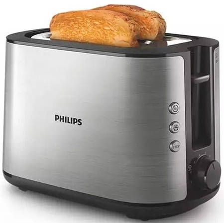 Philips Heerlijk Knapperig Geroosterd Brood, Zelfgesneden Of Voorgesneden Met De Hd2650/90 Broodrooster online kopen