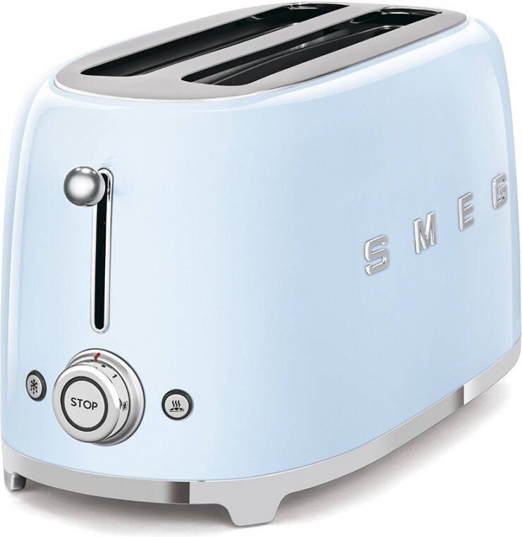 Smeg 50's Style broodrooster 2-slots extra lang TSF02PBEU pastelblauw online kopen
