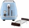 De'Longhi Toaster Incona Vintage CTOV 2103.AZ in retro look, azuurblauw online kopen