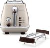 De'Longhi Toaster Incona Vintage CTOV 2103.BG in retro look, crèmekleurig online kopen